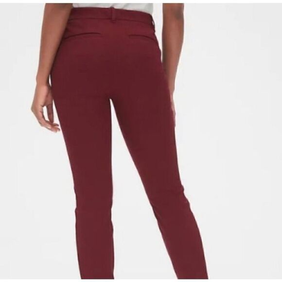 GAP Curvy Skinny Ankle Pants in Red Delicious Size 4 Petite EUC - Picture 2 of 2